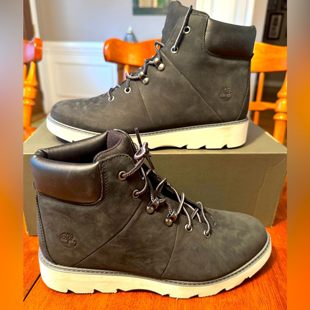 New Timberland Keeley Field Hiking Casual Boots Size 8.5 Medium Black MSRP $129